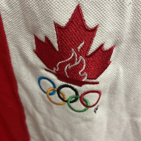 VTG Champion 1996 Atlanta Olympics Team Canada Red and White Polo Shirt - Picture 2 of 8